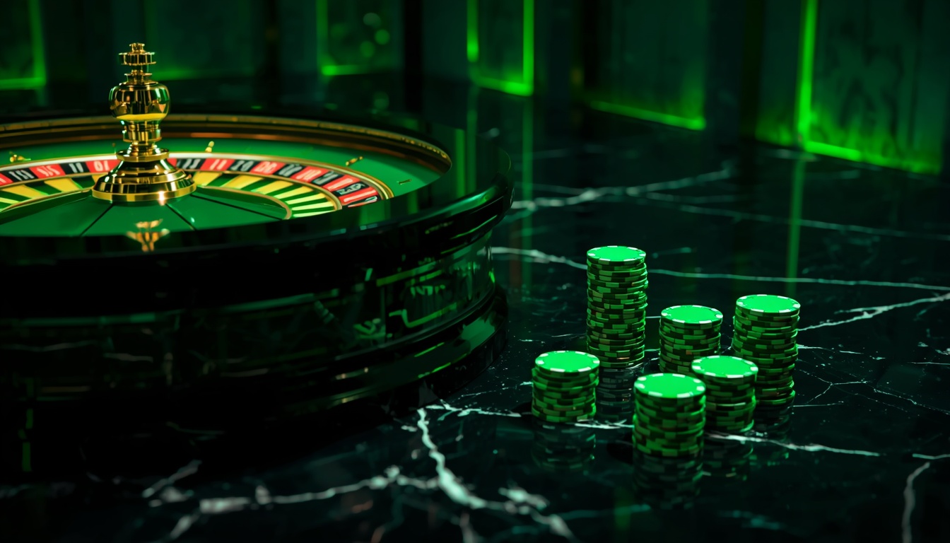 Înregistrare Verde Casino — interior cazinou verde smarald pregătit pentru cont nou